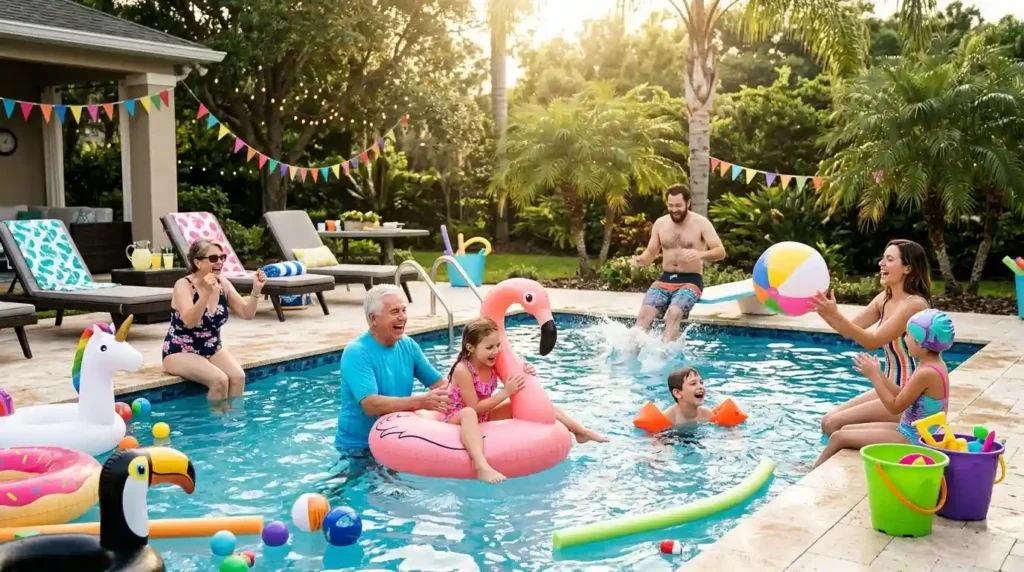 Fun Pool Games Using Floating Toys