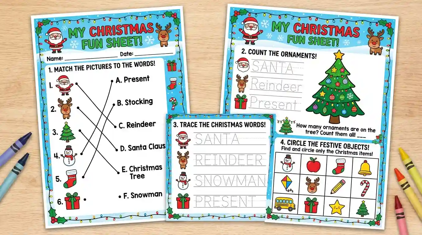 christmas fun sheets