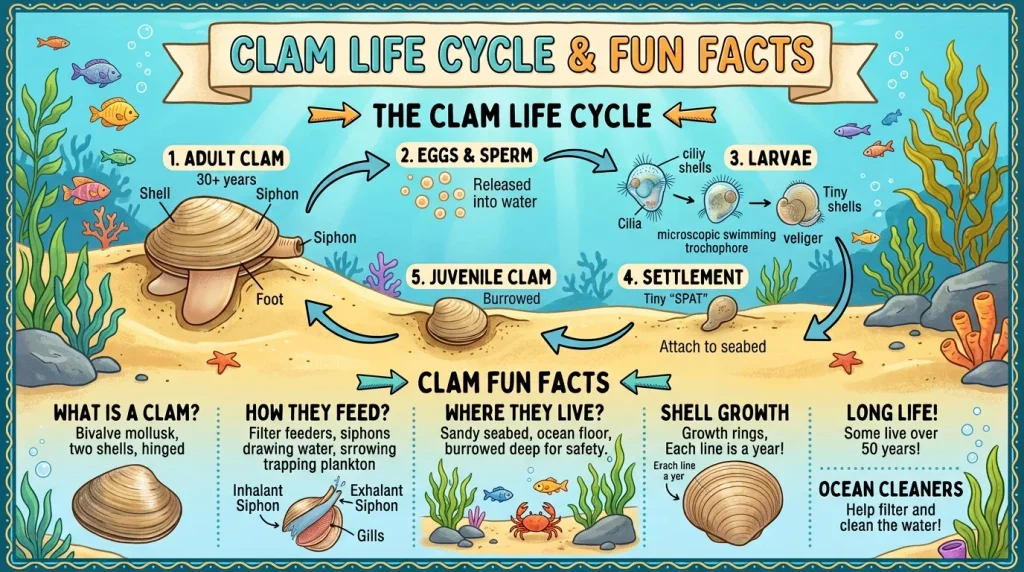 Surprising Clam Behaviors and Abilities